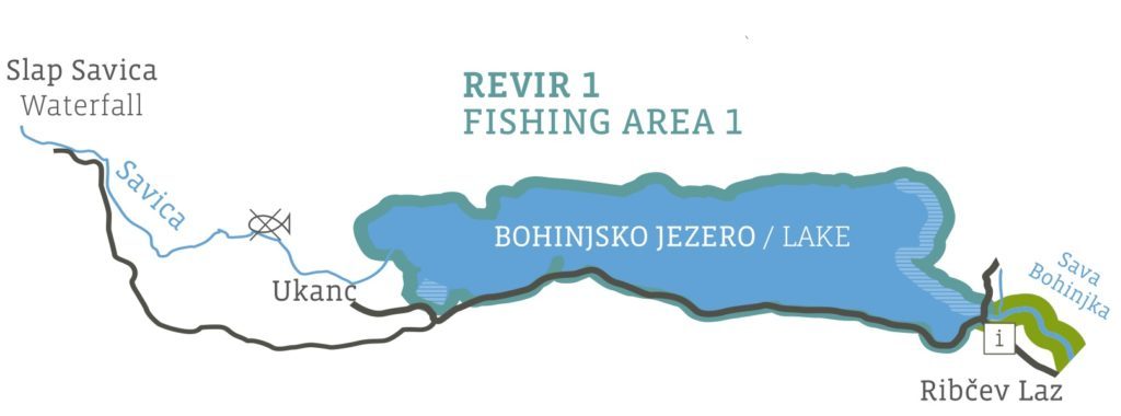 Map of the fishing area in Bohinj-01-1024x380